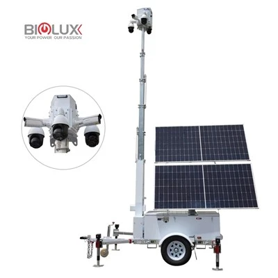Melhor solar - trailer de CCTV alimentado para canteiros de obras em 2025